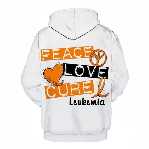 3D Peace, Love, & Cure - Hoodie, Sweatshirt, Pullover