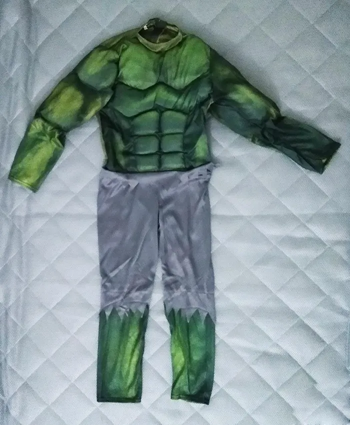 Kids Avengers Hulk Muscle Green Giant Halloween Party Cosplay Costumes