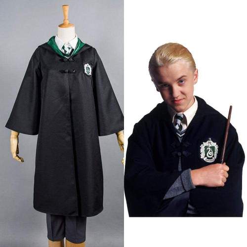 Harry Potter Slytherin Uniform Draco Malfoy Cloak Only Cosplay Costume