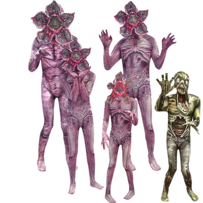 debt damage Openly Demogorgon Halloween Costume For Kids Stranger Things Man-Eater Flower  Scary Fortress Cosplay Carnival Party Creepy