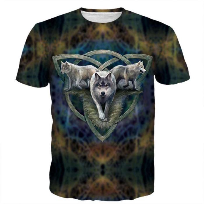 Vikings Wolf Celtic Knot Triad Shirt