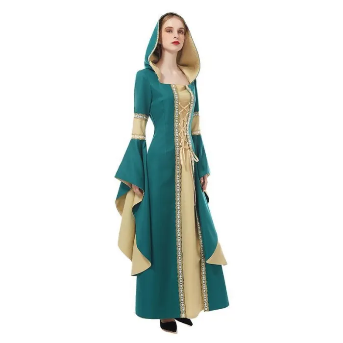 Women Halloween Princess Dress Costume European Court Dress