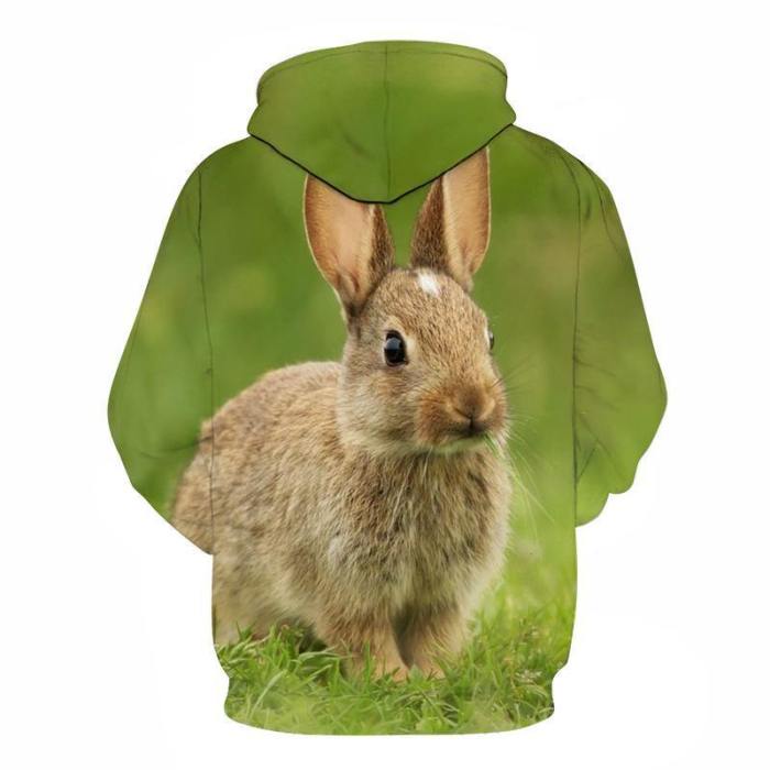 Rabbit Face 3D - Sweatshirt, Hoodie, Pullover