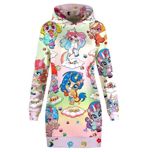 Rainbow Unicorn Hoodie Dress