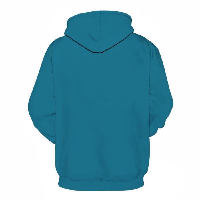 Cyan Color 3D - Sweatshirt, Hoodie, Pullover