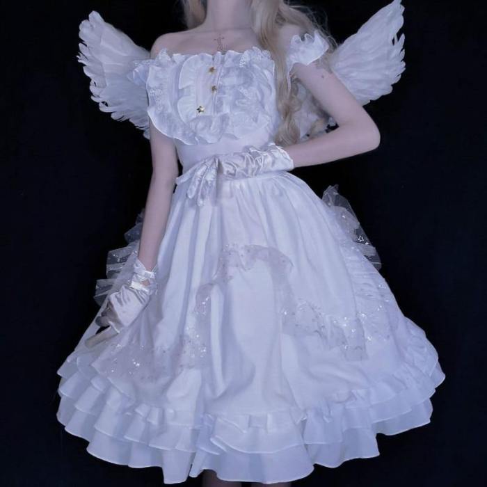 Sweet Jsk Lolita Kawaii Girls Gothic Wedding Cosplay Princess Dress