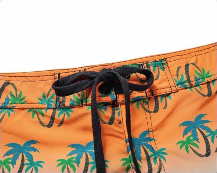 Men'S Beach Board Shorts Tropical Pattern Swimming Pants
