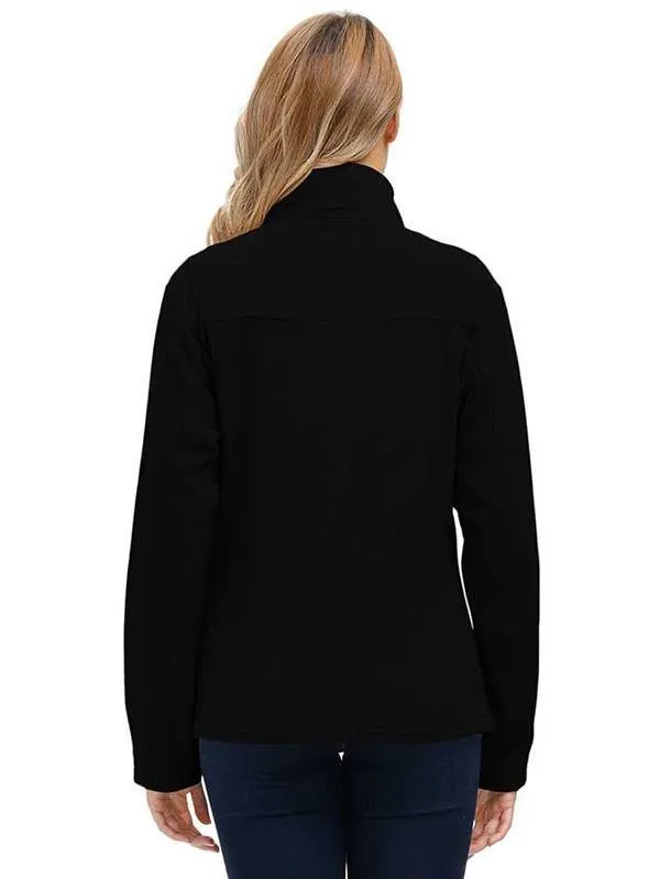 Women'S Zip Up Fuzzy Polar Fleece Jacket Coat