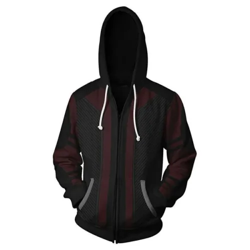 The Avengers Hoodie - Hawkeye Zip Up Hoodieh