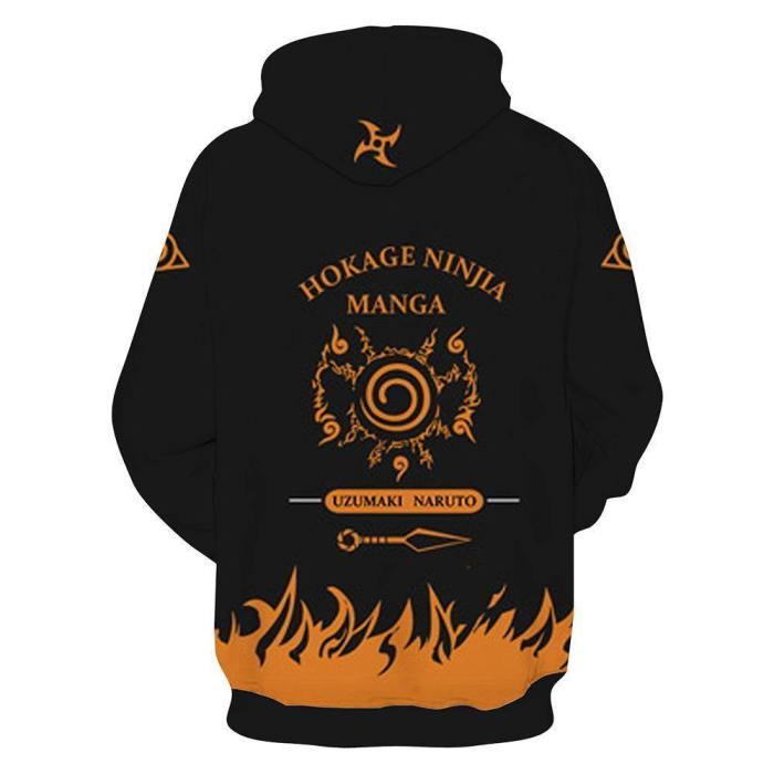 Unisex Uzumaki Naruto Hoodies Naruto Pullover 3D Print Jacket Sweatshirt