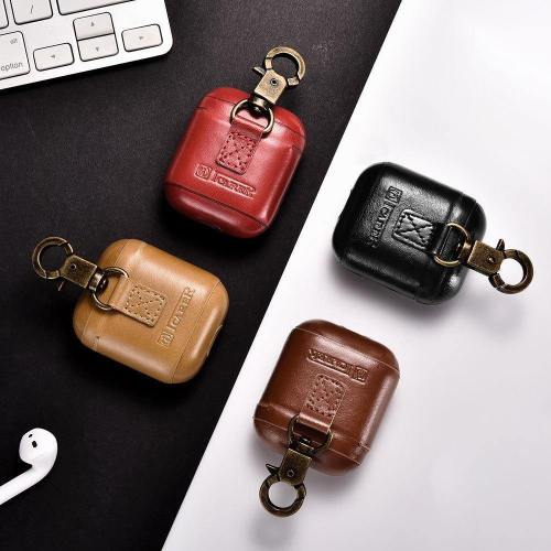 Luxury Handmade Apple Airpods Protective Case Cover With Bronze Keychain