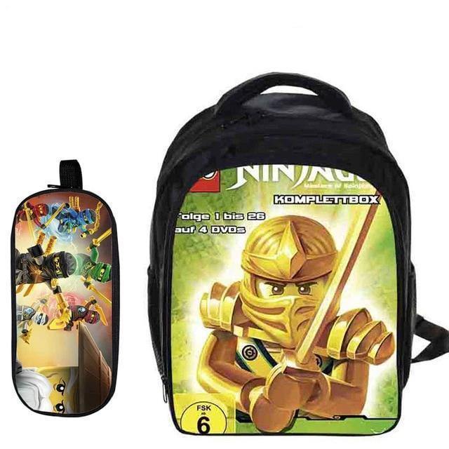 Lego Backpacks Gifts For Boys Girls Kids Cartoon Ninjago Pattern School Bag Pencile Case