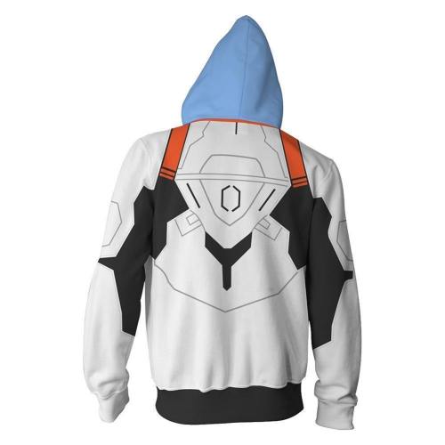 Unisex Ayanami Rei Hoodies Eva Zip Up 3D Print Jacket Sweatshirt