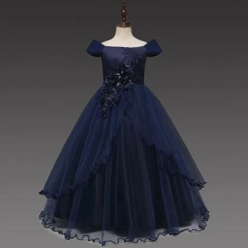 Flower Girl Dresses Kids Princess Wedding Formal Party Holiday Graduation Ball Gown