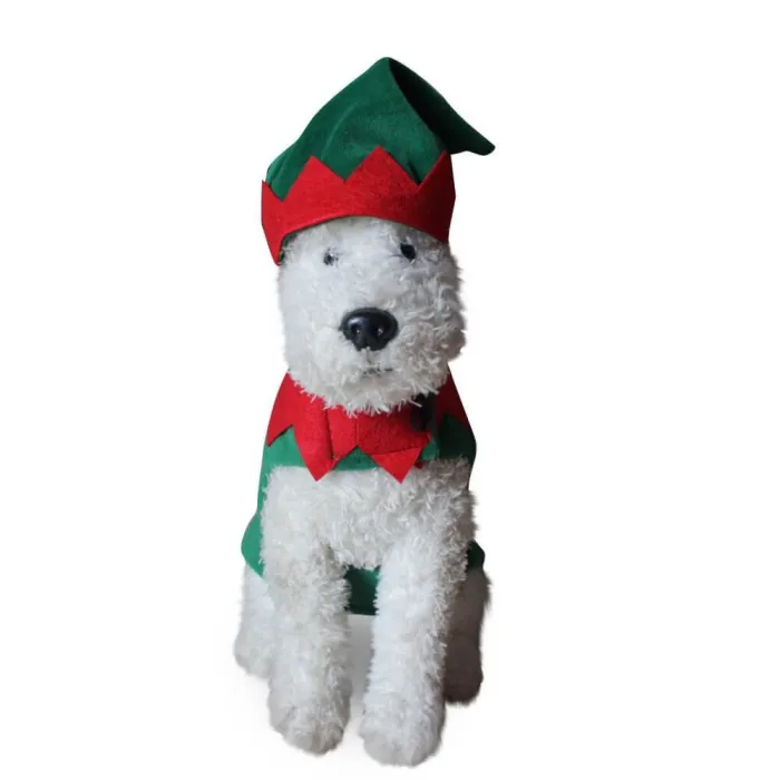 Christmas Elf Dog Costume For Pet Cosplay Suit