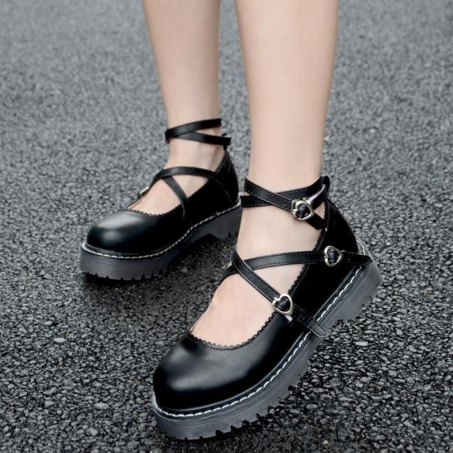 High-Q Unisex Anime Lolita Shoes Casual Preppy Girls Cosplay Shoes