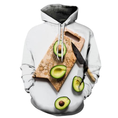 Cut Avocado 3D Sweatshirt Hoodie Pullover