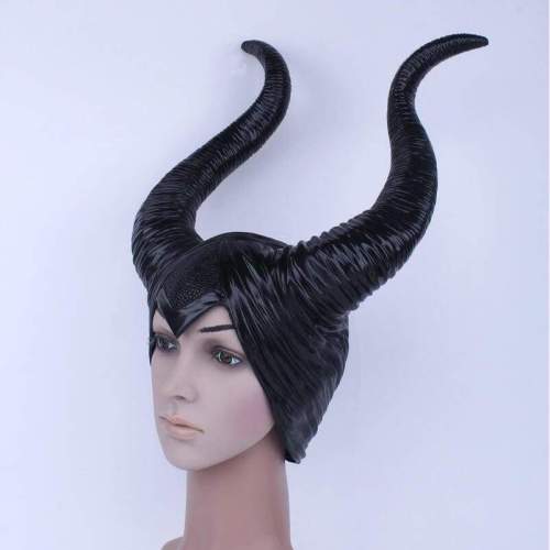 Maleficent Cosplay Women Angelina Jolie Cosplay Horns Black Latex