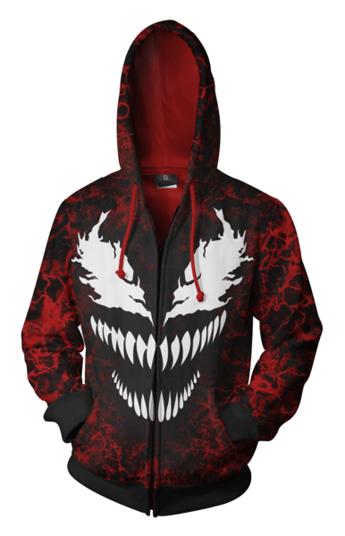 Venom Vs. Carnage 3D Zip Up Hoodie