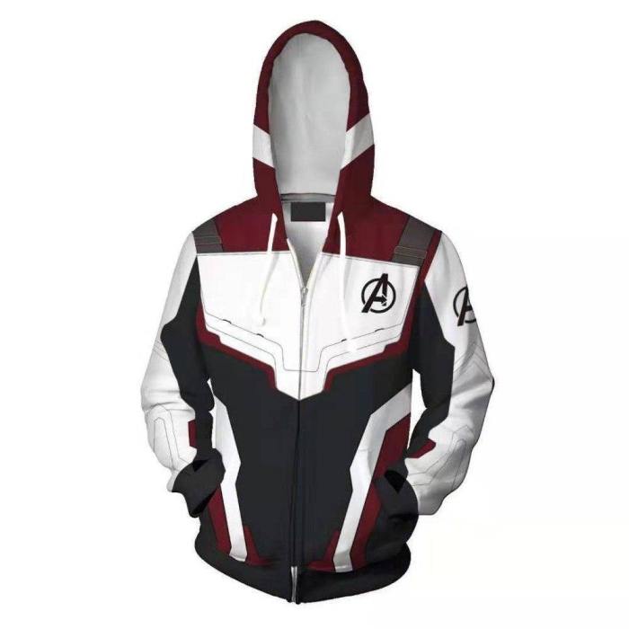 Avengers Endgame Cosplay Quantum Realm Hoodie Costume Zipper Sweatshirt Jacket Avengers Endgame Quantum