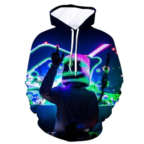 Marshmello Printed Hoodie Smily Face Sweatshirt