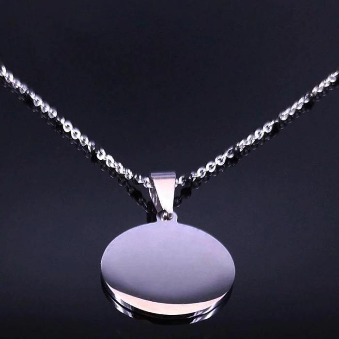 Moon Phase Stainless Steel Necklace