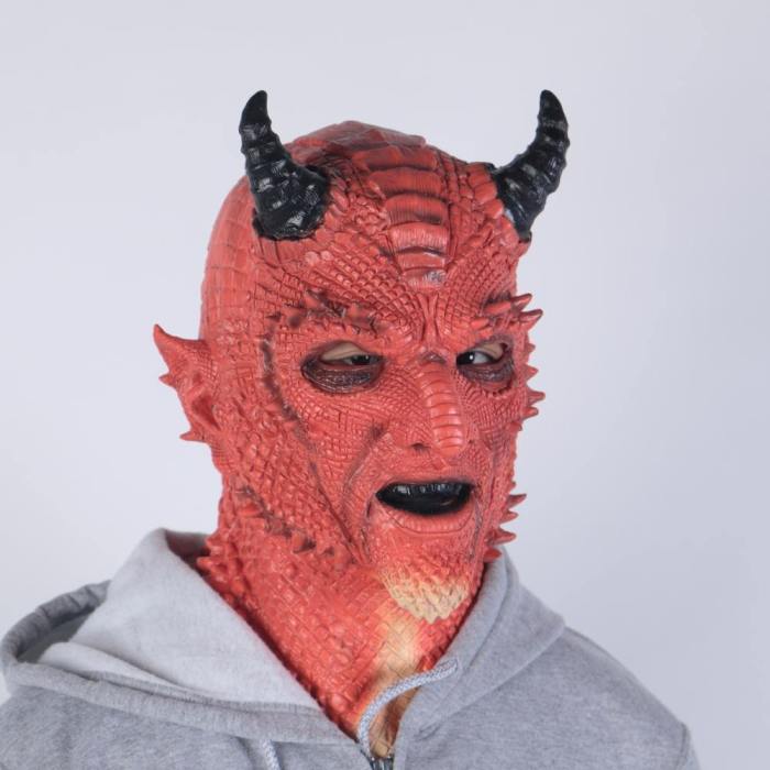 Game Diablo 3 Boss Demon Belial Cosplay Prop Kids Adult Latex Mask Helmet Horn Headwear Gloves Paw Party Halloween Carnival Suit