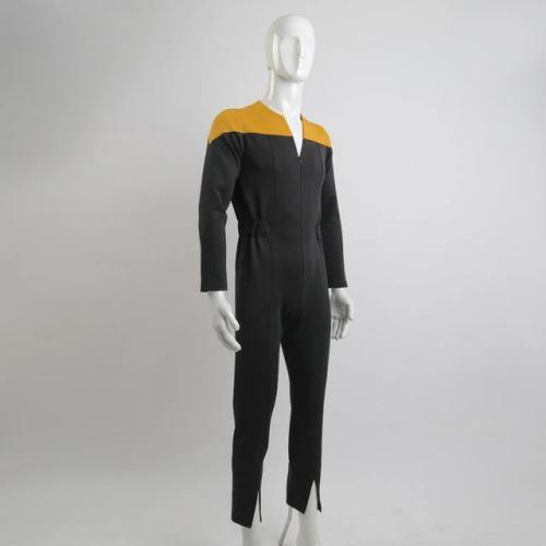 Star Deep Space Nine Trek Commander Sisko Duty Uniform Jumpsuit Yellow Cosplay Costumes Halloween Party Prop