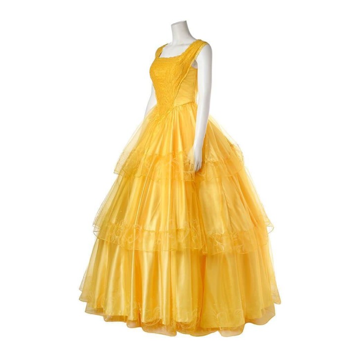 Movie Beauty And The Beast Princess Belle Dress Halloween Party Cosplay Costume
