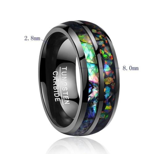 Black Inlaid Opal Ring
