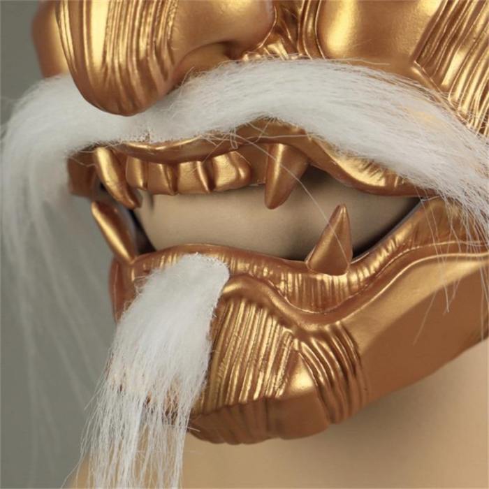 Ghost Of Tsushima Jin Gold Vinyl Helmet Cosplay Halloween Costumes