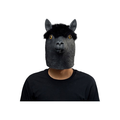 Black Alpaca Mask Halloween Animal Latex Masks Full Face Mask Adult Cosplay Props