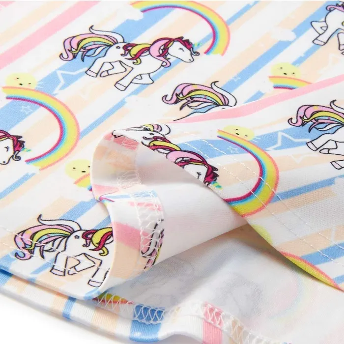 Girls Princess Summer Rainbow Unicorn Dresses