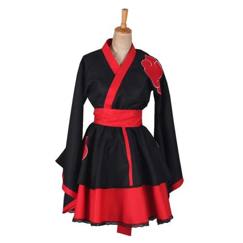 Naruto Akatsuki Lolita Robe Genderbend Cosplay Costume