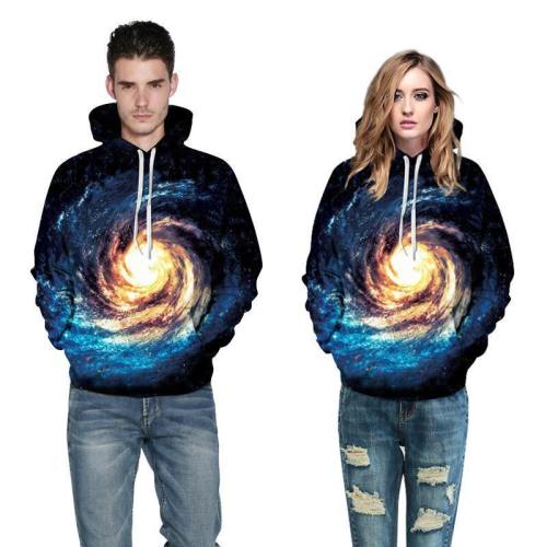 3D Print Hoodie - Galaxy Star Sky Pattern Pullover Hoodie  Css065