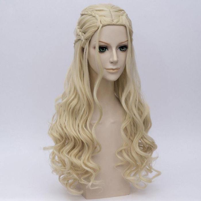 Game Of Thrones Daenerys Targaryen Cosplay Wig Synthetic Hair Long Wavy Dragon Of Mother Wigs