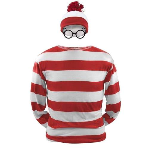 Where'S Waldo Waldo  Waldo & Friends T-Shirt Cosplay Costume