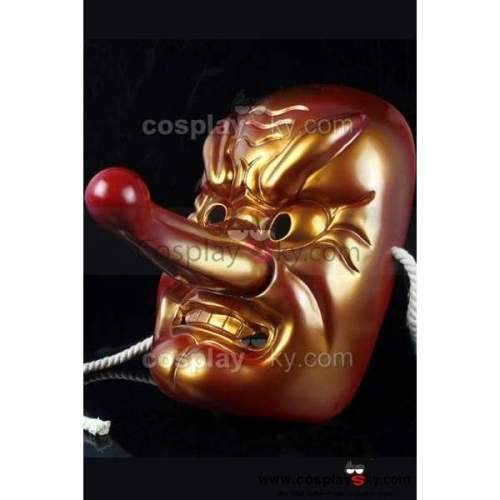 Japanese Celestialdog Super Big Nose Hannya Mask Cosplay Prop