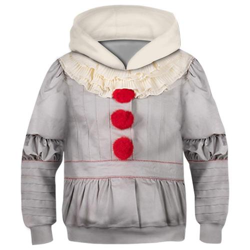 Kids Stephen King'S It: Chapter Two Hoodie Pennywise Cosplay Hooded Pullover Sweatshirt Cosplay Costume