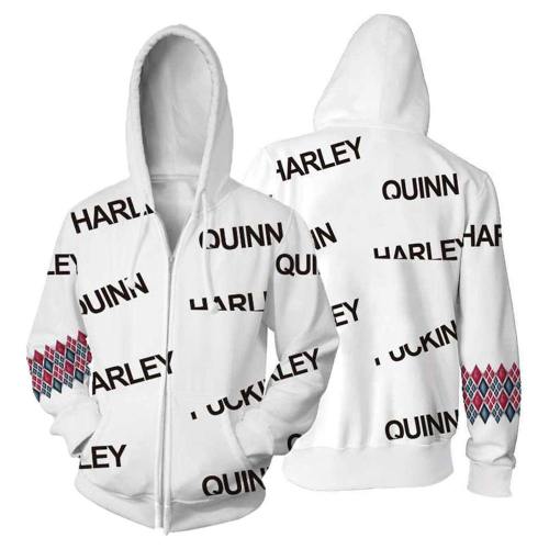 Birds Of Prey Harley Quinn Suicide Squad Zipper Hoodie Jackets Costume