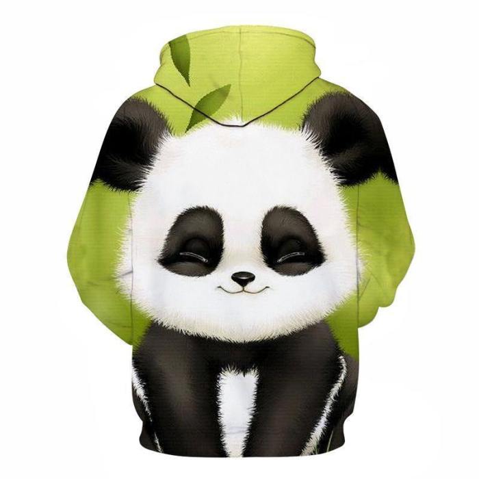 Green Panda 3D - Sweatshirt, Hoodie, Pullover