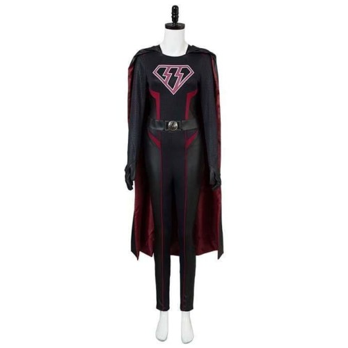 Supergirl Overgirl Kara Zor-El Danvers Outfit Cosplay Costume Jumpsuit +Cape