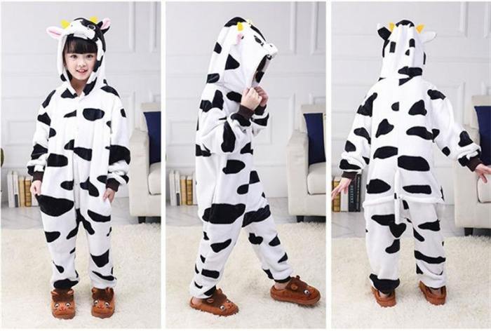 Child Romper Cute Cow Costume For Kids Onesie Pajamas For Girls Boys