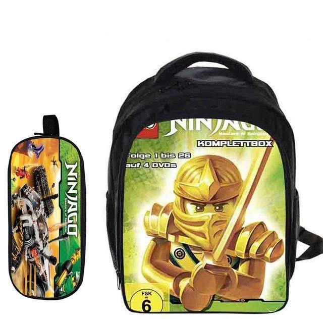 Lego Backpacks Gifts For Boys Girls Kids Cartoon Ninjago Pattern School Bag Pencile Case