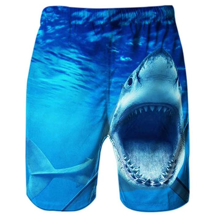 Ocean Shark Beach Board Shorts