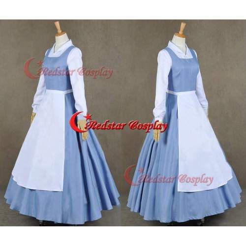 Beauty And The Beast Belle Blue Dress Made Cosplay Costume