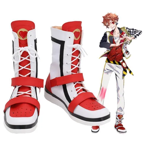 Game Twisted-Wonderland Alice In Wonderland Theme Ace Halloween Boots Cosplay Shoes