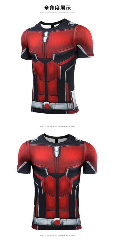 Ant Man 3D Printed T Shirts Men Avengers 4 Endgame Compression Shirt Cosplay Costume Tigths Short Sleeve Tops For Male