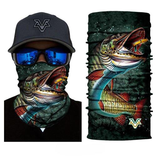 Breathable 3D Ocean Marine Fishing Theme Neck Gaiter