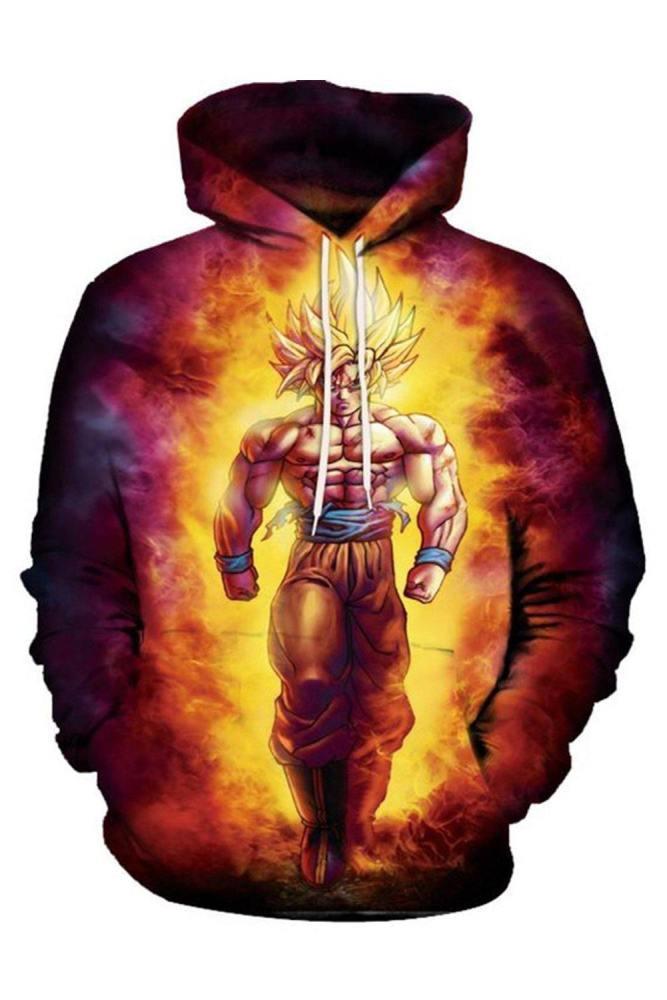 Unisex Goku Hoodies Dragon Ball Z Pullover Characters 3D Print Jacket Sweatshirt